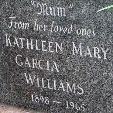 WILLIAMS Kathleen Mary Garcia 1898-1965