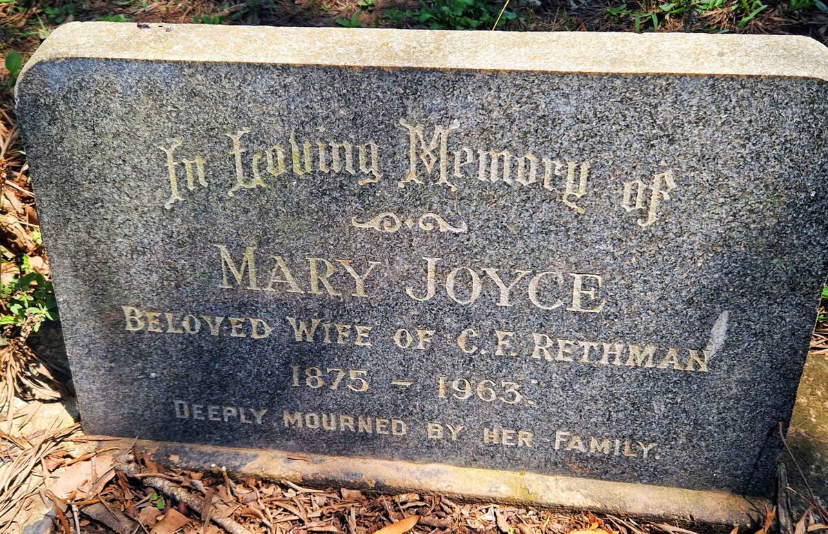 RETHMAN Mary Joyce 1875-1963