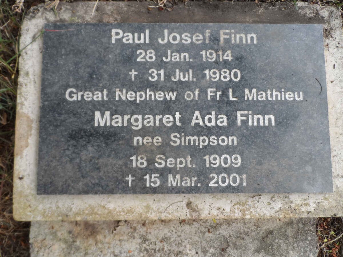 FINN Paul Josef 1914-1980 &amp; Margaret Ada SIMPSON 1909-2001