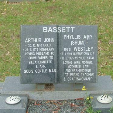 BASSETT Arthur John 1910-1979 &amp; Phyllis Amy WESTLEY 1909-1995