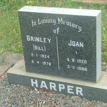 HARPER Brinley 1824-1978 &amp; Joan 1928-1998