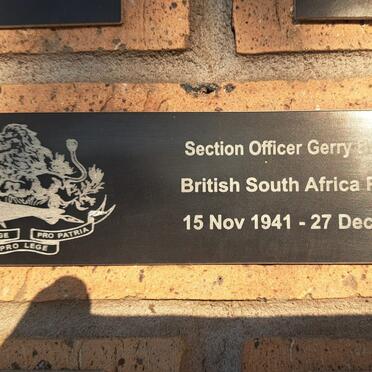 BOWKER Gerry 1941-2020