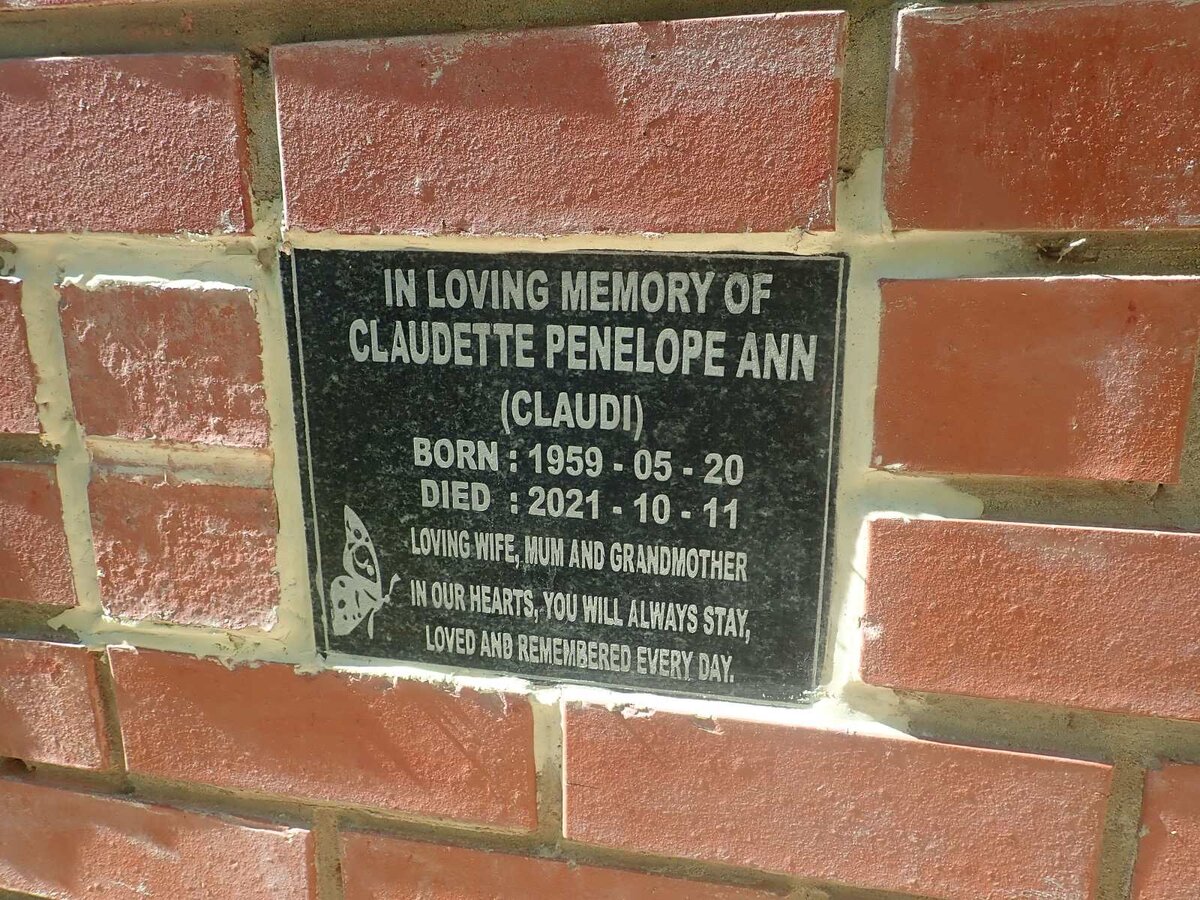 ? Claudette Penelope Ann 1959-2021