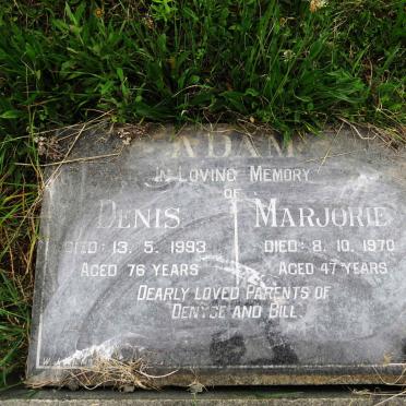 ADAM Denis -1993 &amp; Marjorie -1970