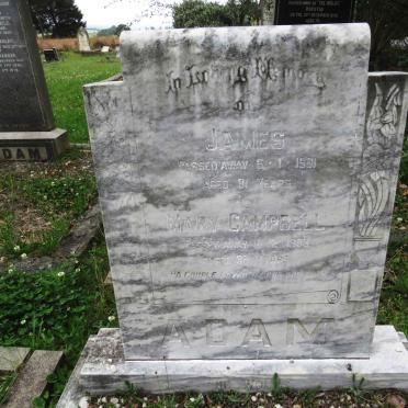 ADAM James -1981 &amp; Mary Campbell -1983