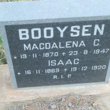 BOOYSEN Isaac 1869-1920 &amp; Magdalena C. 1870-1947