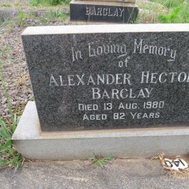 BARCLAY Alexander Hector -1980
