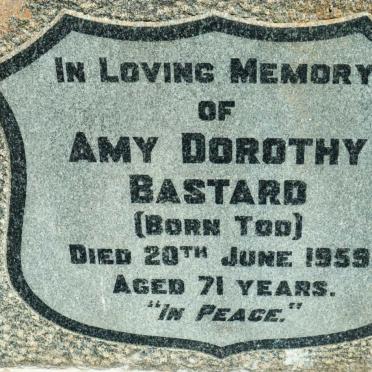 BASTARD Amy Dorothy nee TOD -1959