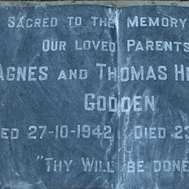 GODDEN Thomas Hebrew -1958 &amp; Agnes -1942