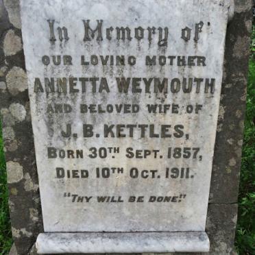KETTLES Annetta Weymouth 1857-1911