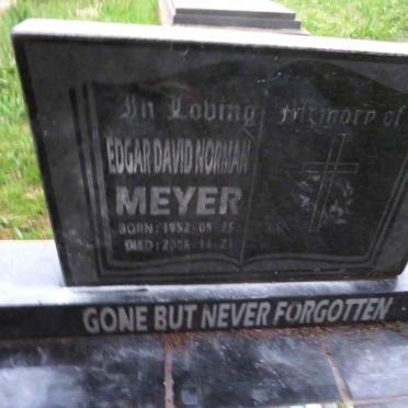 MEYER Edgar David Norman 1952-2008