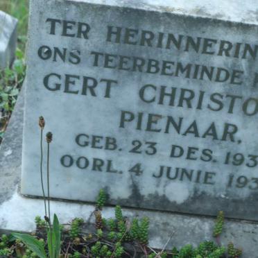 PIENAAR Gert Christoffel 1935-1936