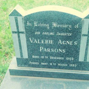 PARSONS Valerie Agnes 1959-1983