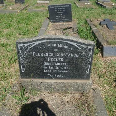 PEGLER Florence Constance nee MILLER -1959