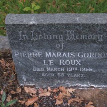 ROUX Pierre Marais Gordon, le -1955