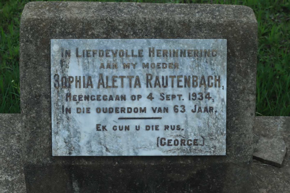 RAUTENBACH Sophia Aletta -1934