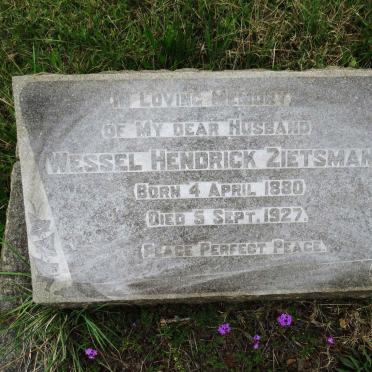 ZIETSMAN Wessel Hendrick 1880-1927