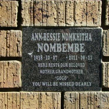 NOMBEMBE Ann-Bessie Nomkhitha 1938-2011