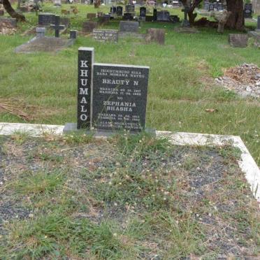 KHUMALO Beauty N. 1917-1988 :: MKUMALO Zephania Bhasha 1915-1998