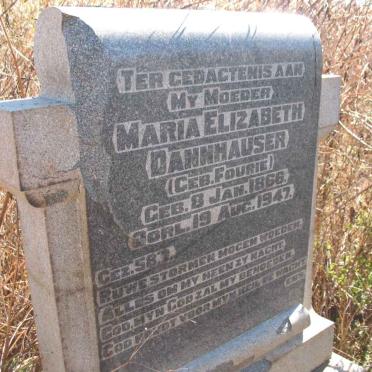 DANNHAUSER Maria Elizabeth nee FOURIE 1866-1947