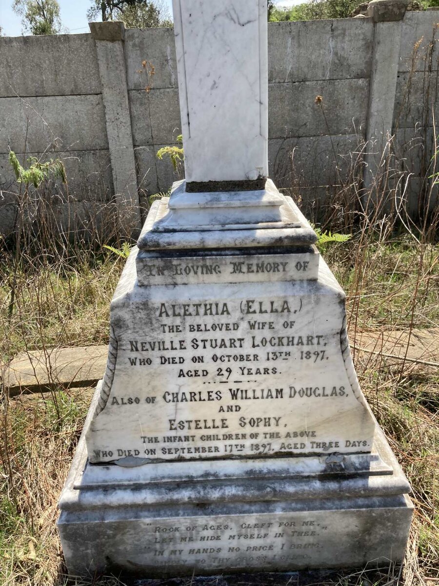 LOCKHART Alethia -1897 :: LOCKHART Charles William Douglas -1897 :: LOCKHART Estelle Sophy -1897 