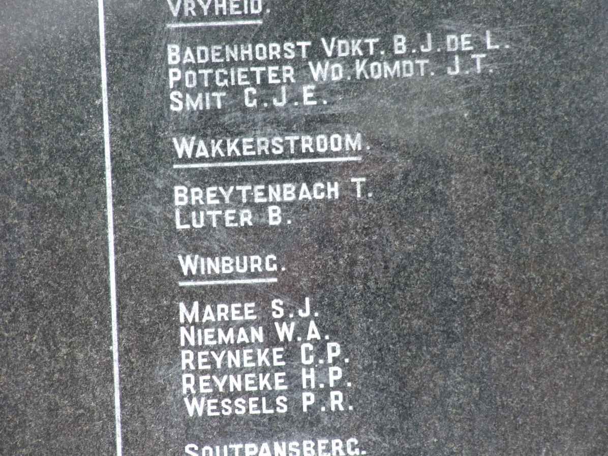 16. Plaque with list of names