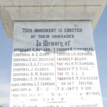 09. Monument to commemorate those who were killed at Wagon Hill on 6 January 1900