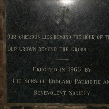 03. Entrance erected by the Sons of England Patriotic and Benevolent Society