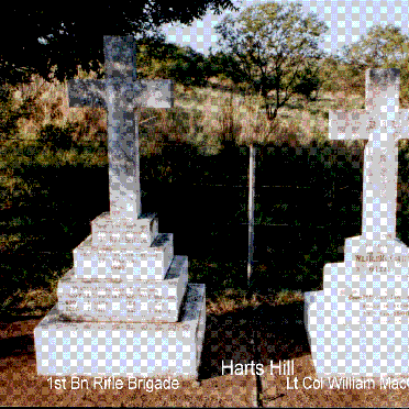 Kwazulu-Natal, KLIPRIVIER district, Hart's Hill, Railway Hill, British Military graves