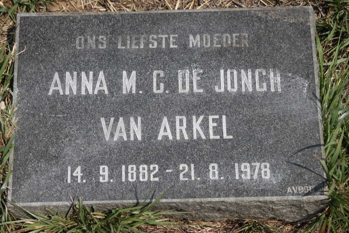 ARKEL Anna M.C., de Jongh van 1882-1978