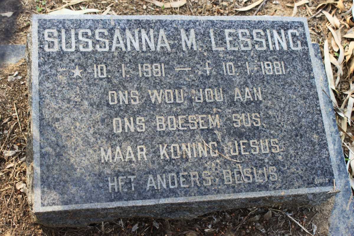 LESSING Sussanna M. 1981-1981