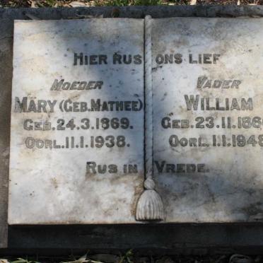 ? William 1860-1948 &amp; Mary MATHEE 1869-1938