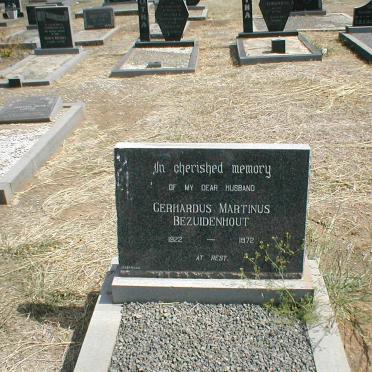 BEZUIDENHOUT Gerhardus Martinus 1922-1972