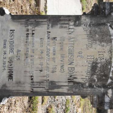 BONHOME Helen Aitchison nee IRVING 1881-1949 :: BONHOME Issydore -1934