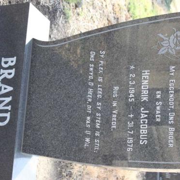 BRAND Hendrik Jacobus 1945-1976