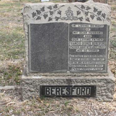 BERESFORD Francis George -1933