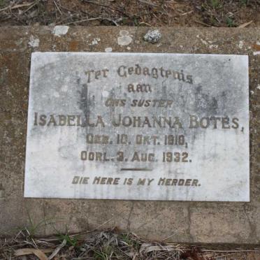 BOTES Isabella Johanna 1910-1932