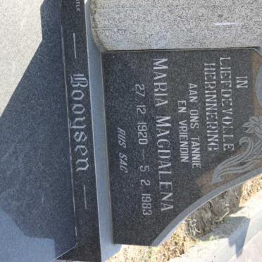 BOOYSEN Maria Magdalena 1920-1983