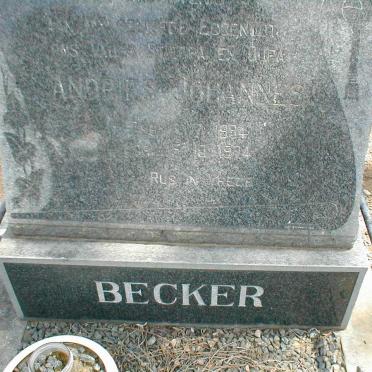 BECKER Andries Johannes 1884-1974
