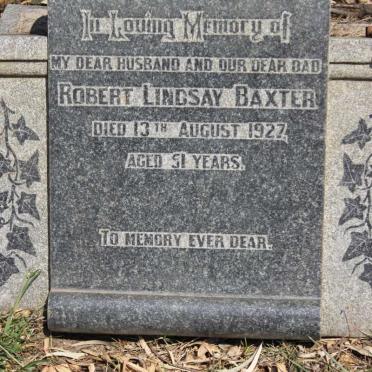 BAXTER Robert Lindsay -1927