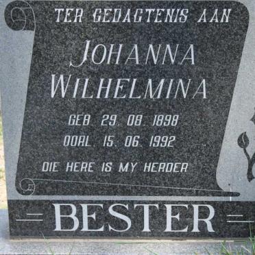 BESTER Johanna Wilhelmina 1898-1992