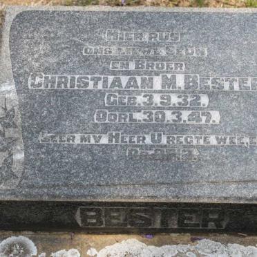 BESTER Christiaan M. 1932-1947
