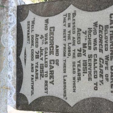 CAREY George -1952 &amp; Catherine -1951