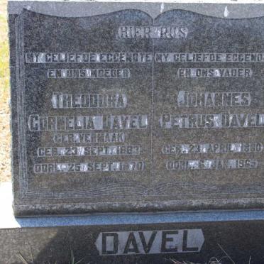 DAVEL Johannes Petrus 1880-1965 &amp; Theodora Cornelia VERMAAK 1883-1970