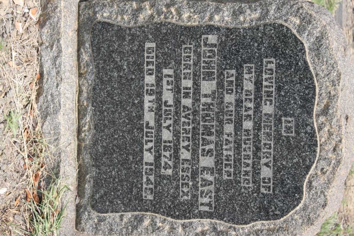 EAST John Thomas 1874-1949