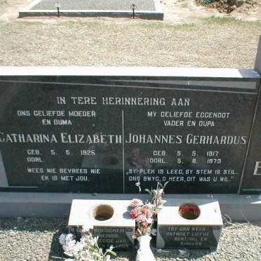 FOURIE Johannes Gerhardus 1917-1973 &amp; Catharina Elizabeth 1925-