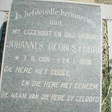 FUHRI Johannes Jacobus 1905-1968