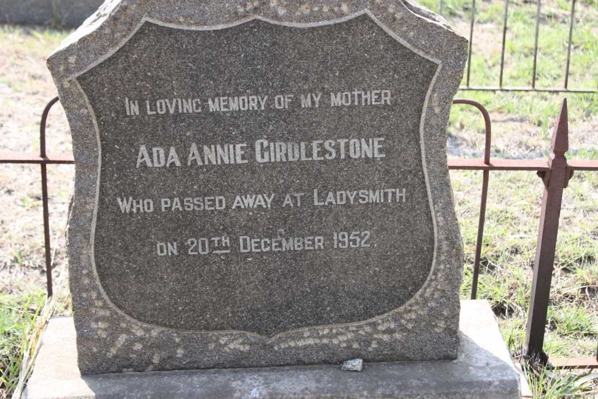 GIRDLESTONE Ada Annie  -1952