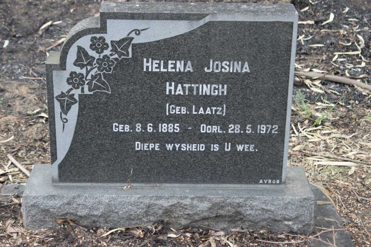 HATTINGH Helena Josina nee LAATZ 1885-1972