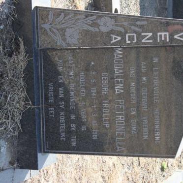 HAVENGA Magdalena Petronella nee TROLLIP 1941-1981